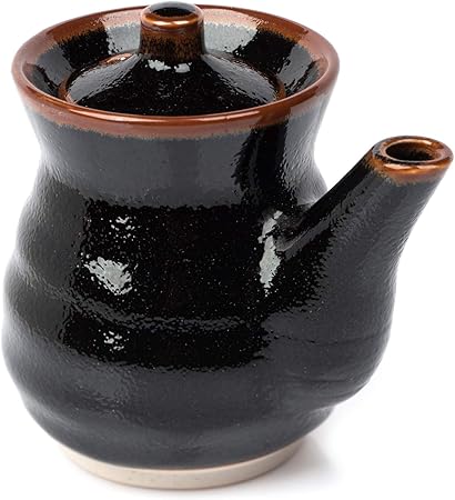 Tenmoku Pot A Sauce De Soja Japonais Noir Amazon Fr Cuisine