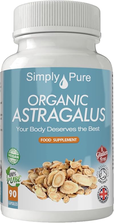 Simply Pure Organic Astragalus 500mg Capsules 90 Vegan Gluten Free
