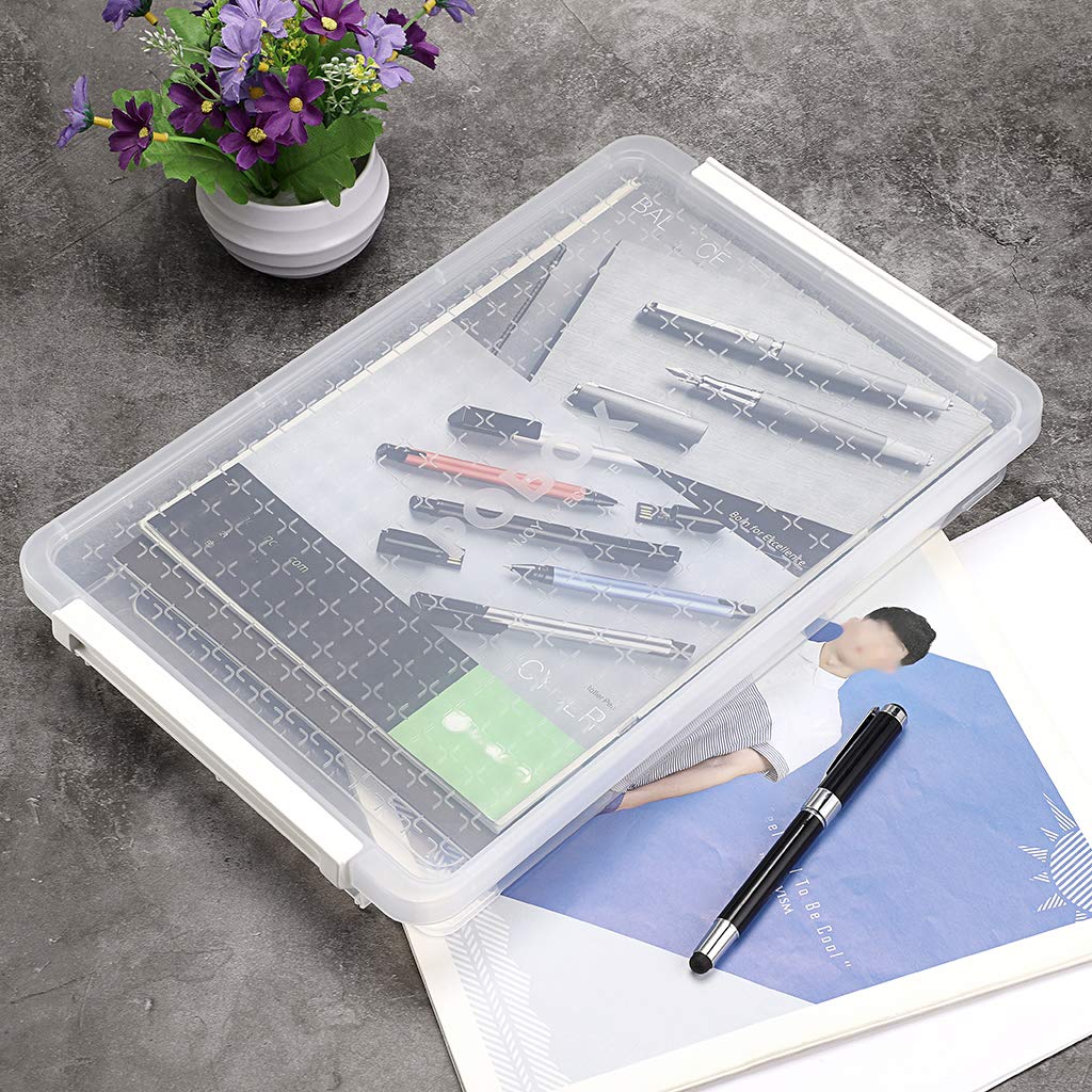 Mua BTSKY A4 Plus Clear Transparent PP Plastic Stackable Storage Box ...