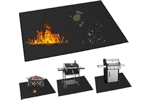 AiBOB Under Grill Mat, 48 X 65 in Fire Pit Mats Protects Decks and Patios, Fireproof Grill Pad for Outdoor Grill, Durable and Portable