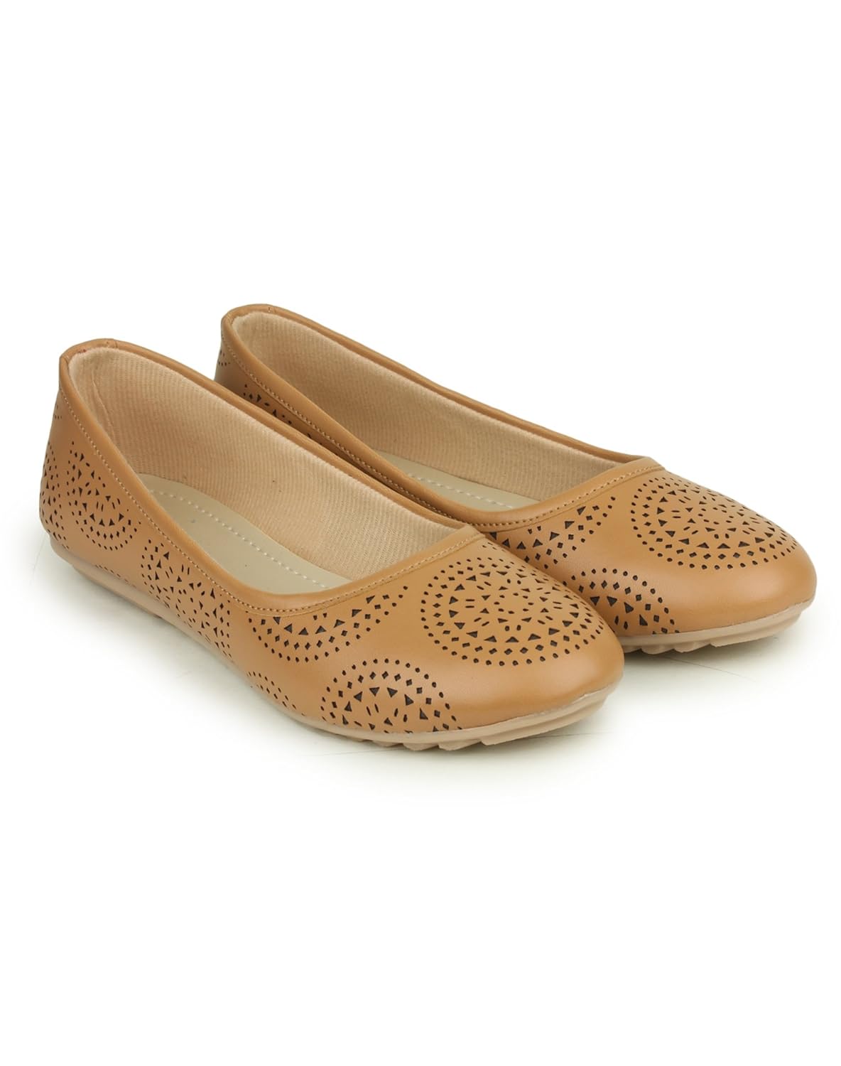 beautiful beige color synthetic material bellies for womens from shezone::4492_beige