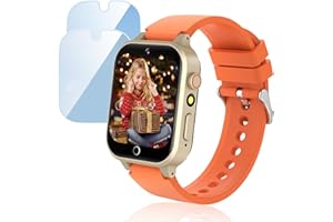 Goodatech Smart Watch for Kids 4-12 Years Boys Girls, 26 Puzzle Games,HD Camera,Video Music Player,Pedometer,Flashlight,Calendar,Alarm Clock,Aluminum Case,Sport Band (Orange)