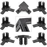 8Pcs Black 3-Way End Corner Bracket Connector with Screws for 2020 Series Slot 6mm European Standard Aluminum Extrusion Profi
