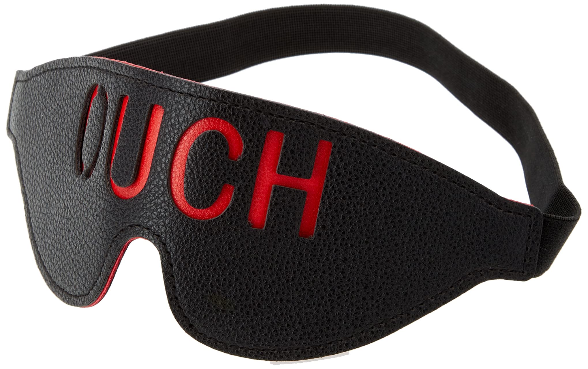 Ouch! Bonded Leather Eye-Mask with Elastic Straps