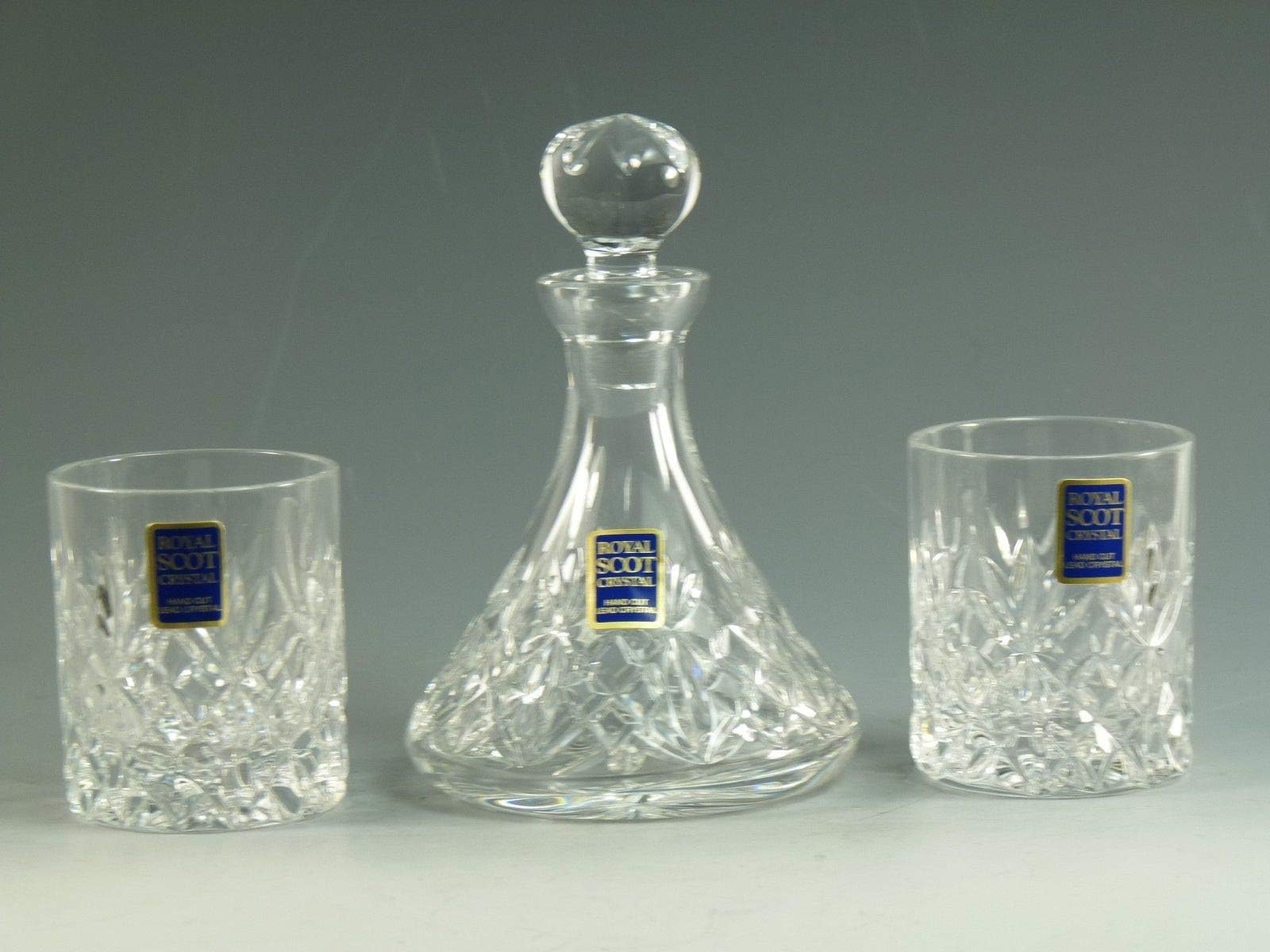 Royal Scot Crystal KINTYRE Miniature Decanter & Tumbler Set