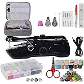 Handheld Sewing Machine with Storage & 42-Piece Sewing Kit, Portable Mini Sewing Machine for Beginner, Electric Switch, 2 Speed Modes, Easy to Operate, Hand Stitching Machine for DIY Fabrics Clothes