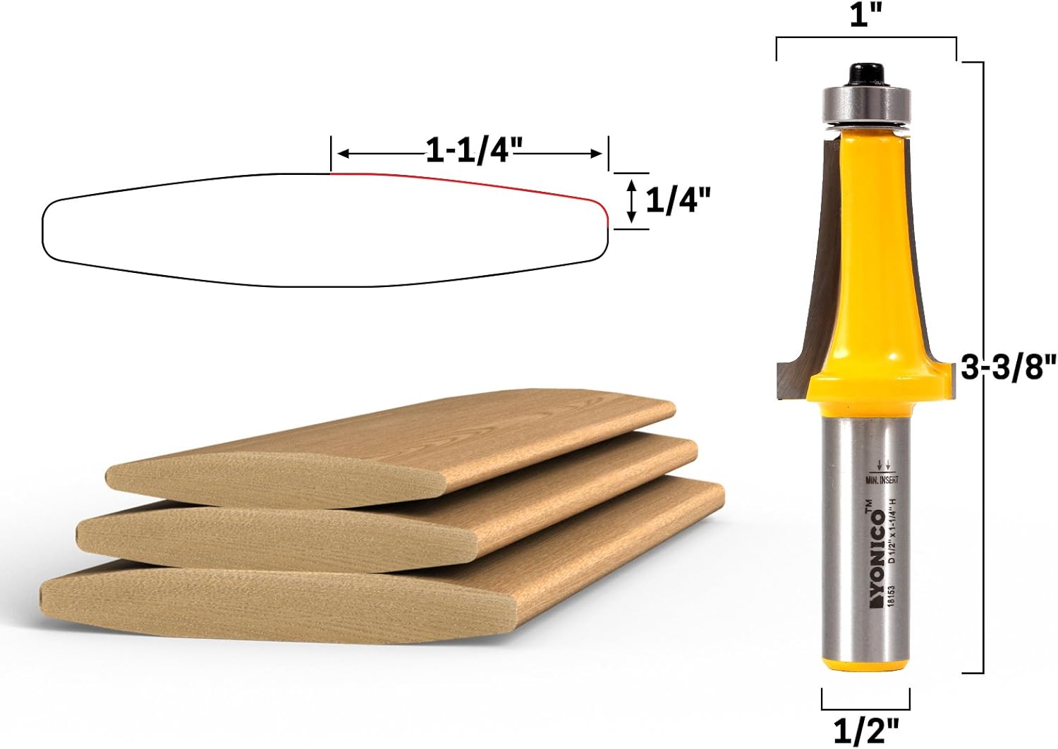 Yonico 18153 11/4Inch Louver Slat Router Bit 1/2Inch Shank Amazon