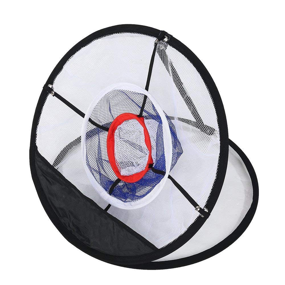 Bnineteenteam Ball Net, Training Net Black Nylon Mesh Folding Chipping Net Balls Training Accessory for Outdoor Indoor Backyard, Easy to Carry and Fold. Children's Movement