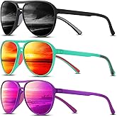 KUGUAOK Polarized Aviator Sunglasses for Women Men Sports Style UV400 Protection Running Sun Glasses Vintage Trendy Shades