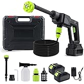 Cordless Pressure Washer,1200PSI Battery Powered with Foam Cannon, 6-in-1 Nozzle, Portable Power Washer for Car, Patio, Home & Garden Cleaning