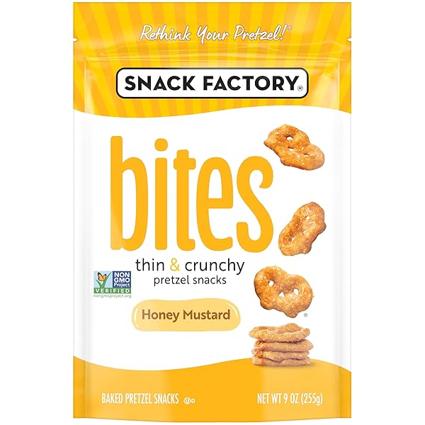 SNACK FACTORY HONEY MUSTARD BITES, 9 OZ BAG
