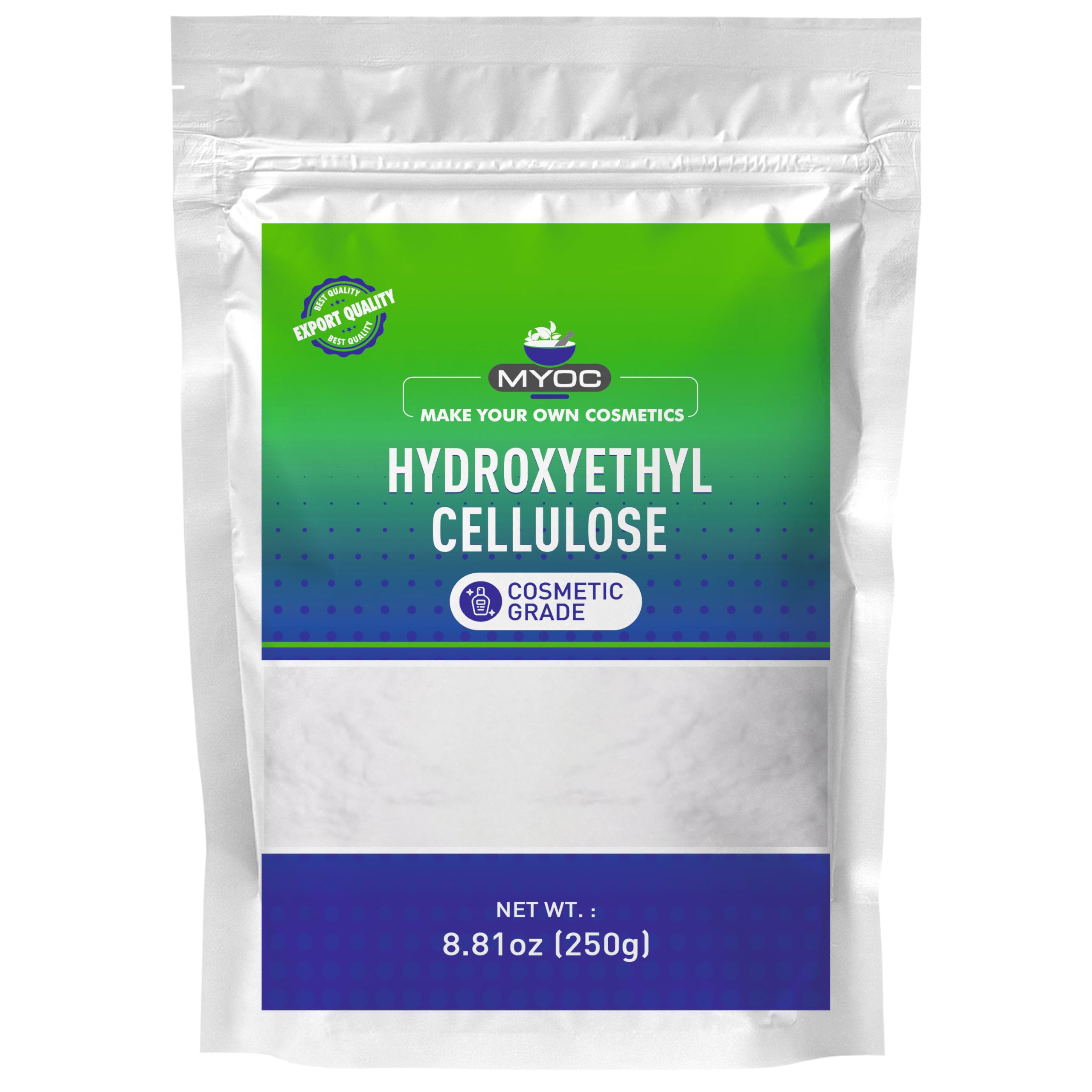 Myoc Hydroxyethyl Cellulose, Ideal for Household & Personal Care Products- Pack of 1 (250 gm)