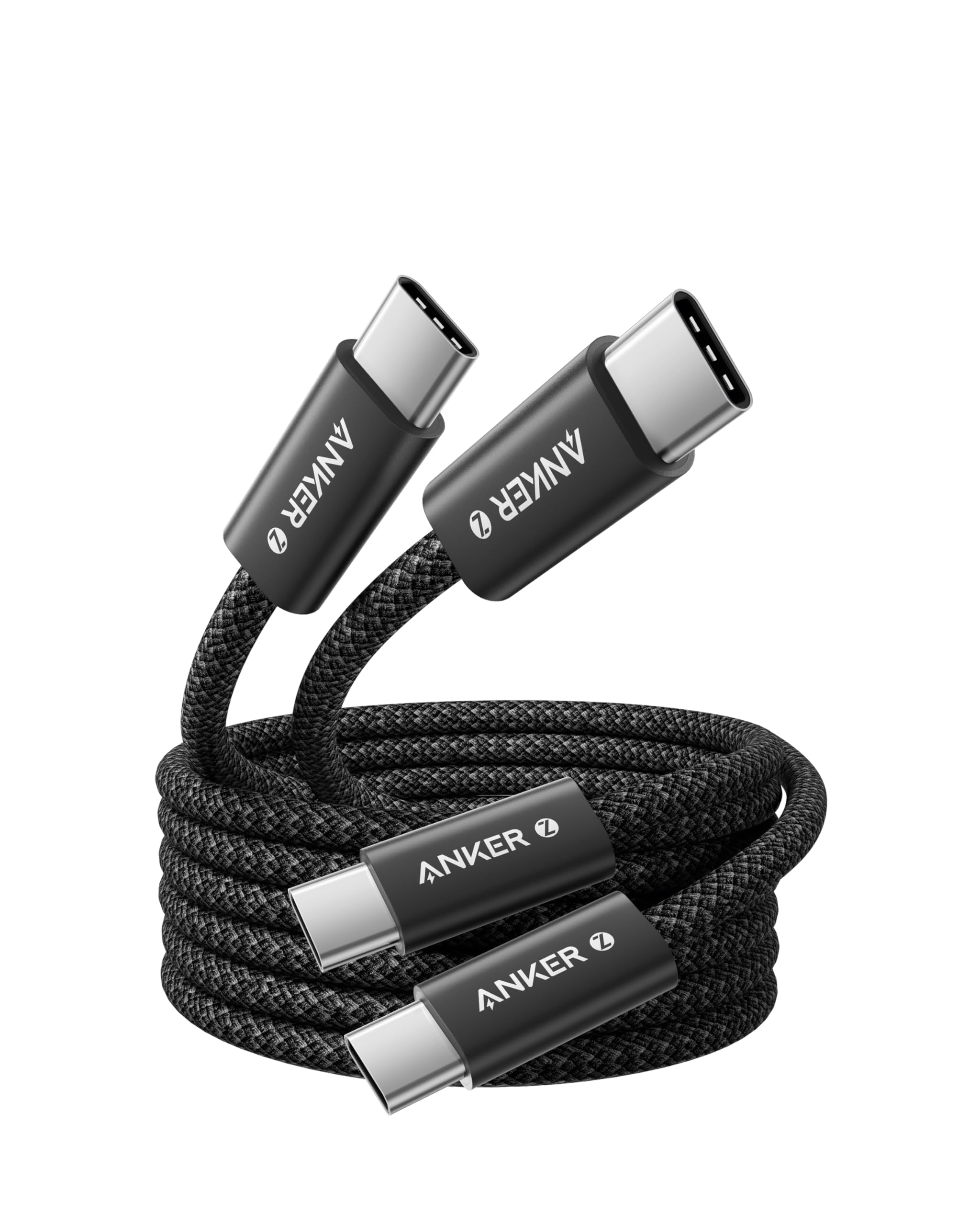 Anker USB C auf USB C Kabel, [2 Stück 1,8m] 240W USB C Kabel, geflochtenes und schmutzabweisendes USB C Ladekabel für iPhone 17 16 15 Serie Galaxy S24 S23 MacBook Pro Air iPad Pro Air