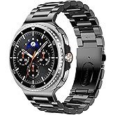 TiMOVO Metal Bands Compatible with Samsung Galaxy Watch 8 40 mm 44mm/Galaxy Watch 8 Classic 46mm (2025), No Gap Stainless Steel Replacement Strap for Men Women