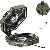 Cofiyard Propane 2-Burner Camping Stove with Carrying Bag and Gas Stove Pressure Regulator, Camping Essentials Folding Camp S
