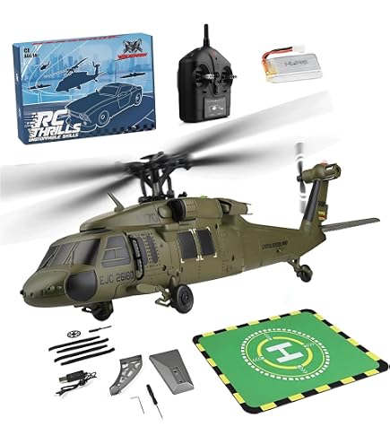 Amazon.com: Razordon WL K170 RC Helicopter, 2.4G 4CH Flybarless 6