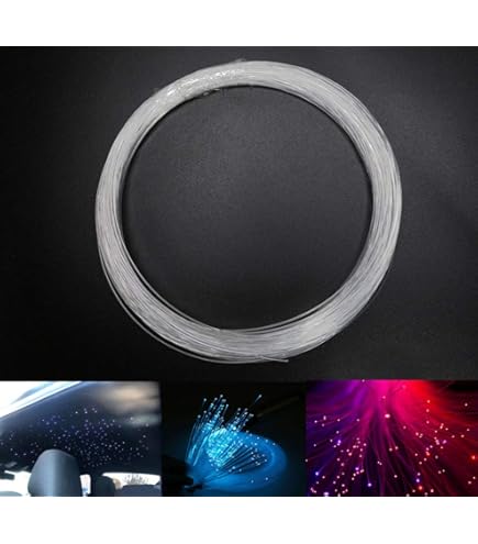 Fibre Optique PMMA 0.75mm 50 Mètres - Guide Lumineux LED Pour éclairage Maison, Transparent