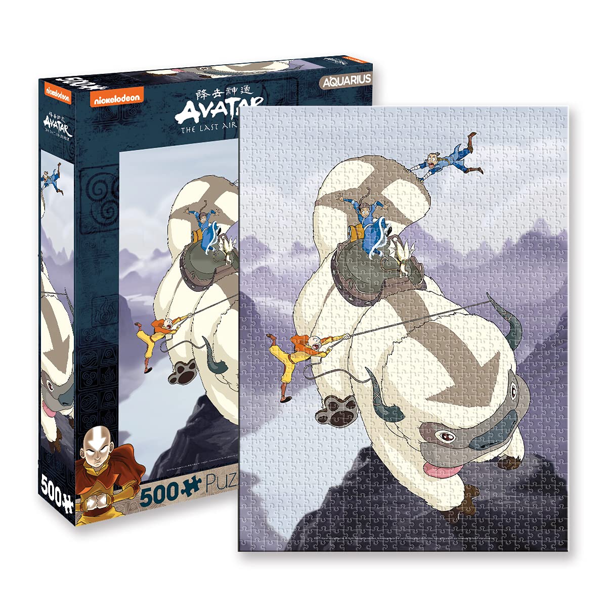AQUARIUS Avatar Puzzle (500 Piece Jigsaw Puzzle) - Glare Free - Precision Fit - Officially Licensed Avatar: The Last Airbender Merchandise & Collectibles - 14x19 Inches