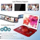 YOOHOO 16.9 Portable DVD Player 14.1 Inch Swivel LCD Red with USB SD AV In Out view 5