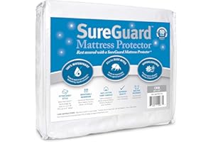 SUREGUARD MATTRESS PROTECTORS SureGuard Crib Size Mattress Protector - 100% Waterproof, Hypoallergenic - Premium Fitted Cotton Terry Cover White