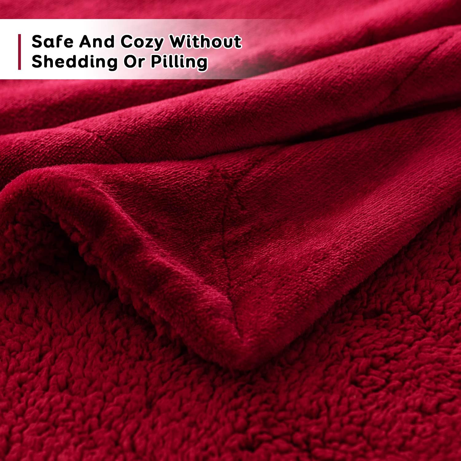 Anjee Sherpa Fleece Throw Blanket, Double-Sided Super Soft Reversible Bed and Couch Blanket - Image 5