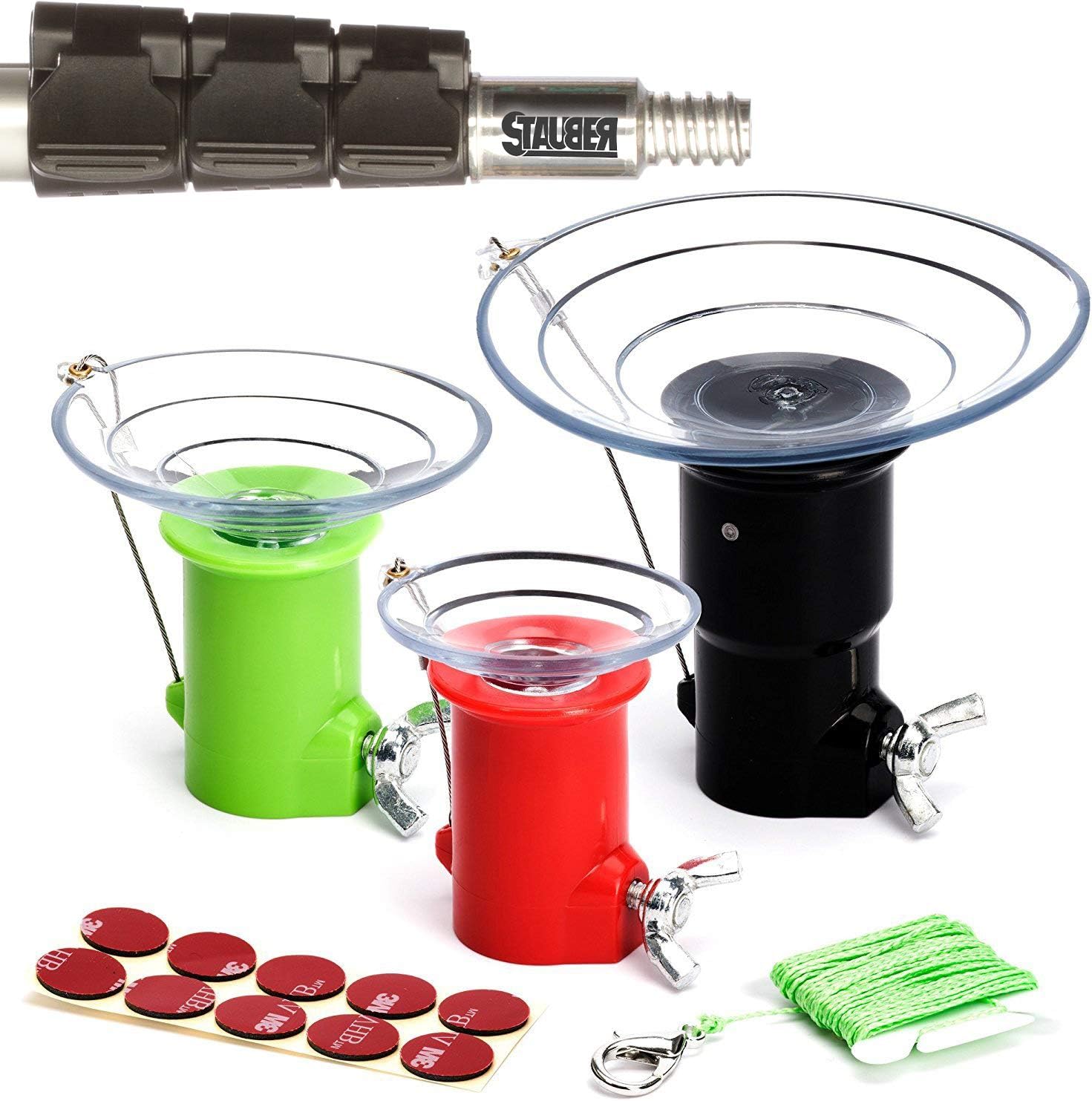 STAUBER Best Bulb Changer with PowerLatch Extension Pole (Kit, 20 Feet