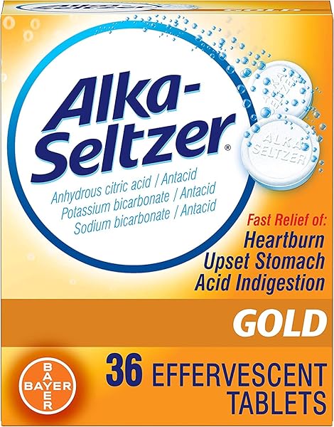 ALKA-SELTZER EFFERVESCENT TABLETS GOLD 36 EA (PACK OF 2)