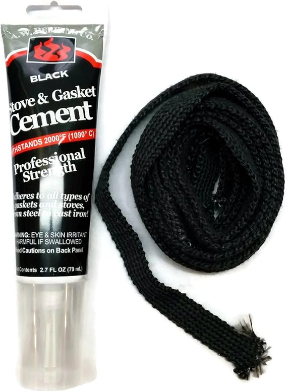 Midwest Hearth Wood Stove Replacement Gasket Kit for Woodburning Stoves Graphite