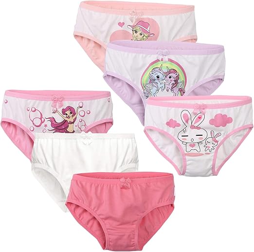 Little Girls' Assorted Briefs Underwear Knickers Kids Series Soft