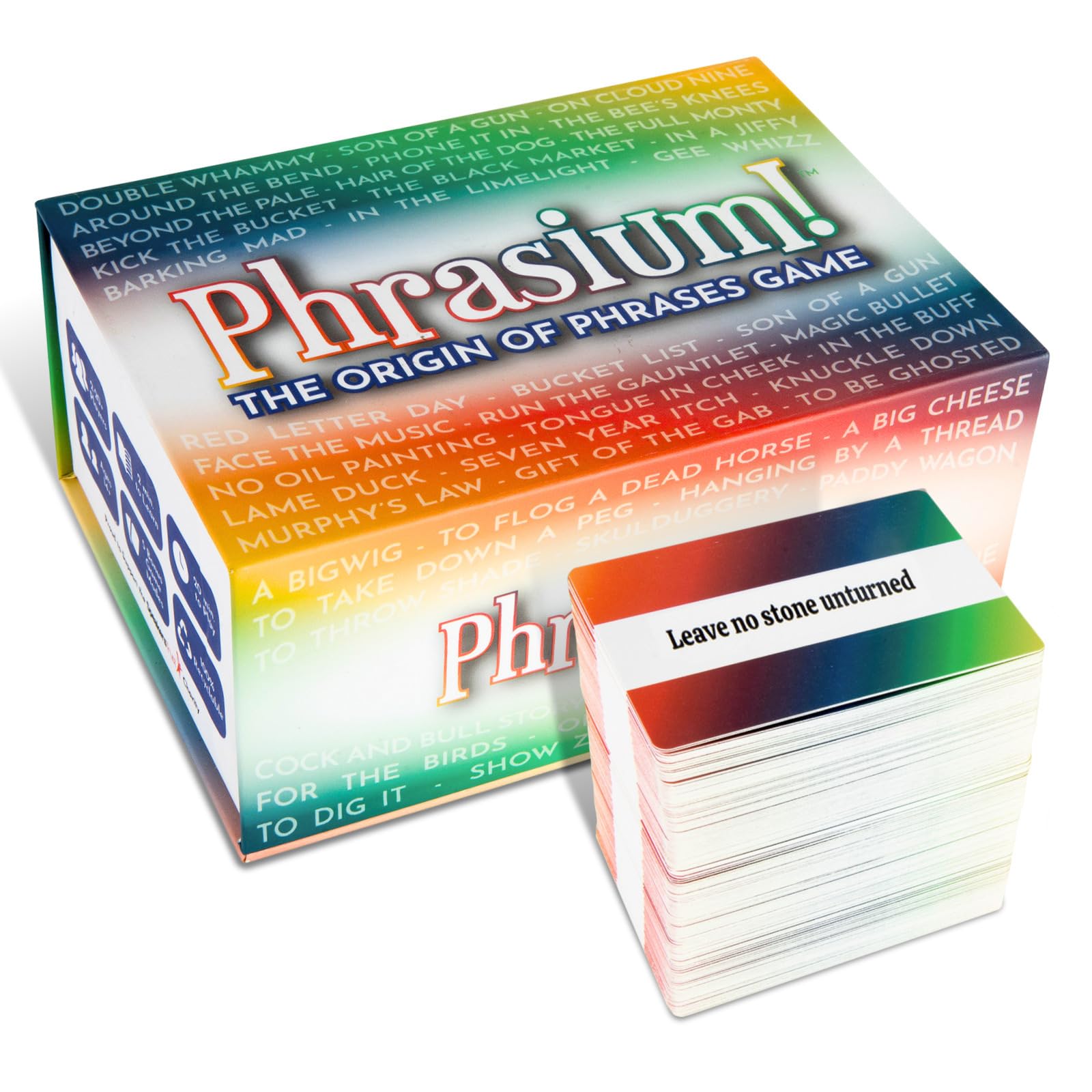 Gamesium - Phrasium Is A Game About Language, History And The Origin Of Phrases - Not Your Traditional Board Game - Card Game for Adults - Word Games For Adults using Idioms & Words