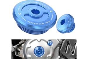 NICECNC Engine Cover Crankcase Kits Compatible with Yamaha YFZ450R 2009-2024, YFZ450X 2010-2011, Raptor 700 2006-2023, 700R 2009-2024, Grizzly Kodiak Rhino Viking 700, See Fitments Blue