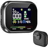 6 in 1 Carbon Monoxide Detectors Plug in, CO Detector & Natural Gas Detector with Battery Backup, HD Digital Display Monitors CO, Gas, Temp, Humidity, Smoke Alarm for Travel Home, RV