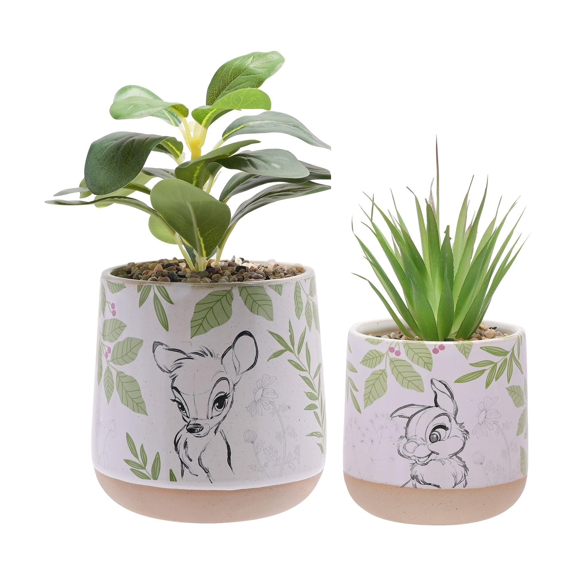 Widdop Disney Forest Friends Set Of 2 Bambi Planters - Indoor Usage