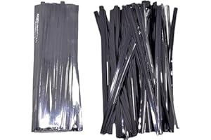 FEATUMAN Black Metallic Twist Ties Reusable, 4.7 Inch Long Plastic Twist Ties for Bags, Reusable Twist Bread Ties for Party Wrap Gift Bags, Birthday Bags, Bread Candy Bags and Christmas Decorations 800 Pcs