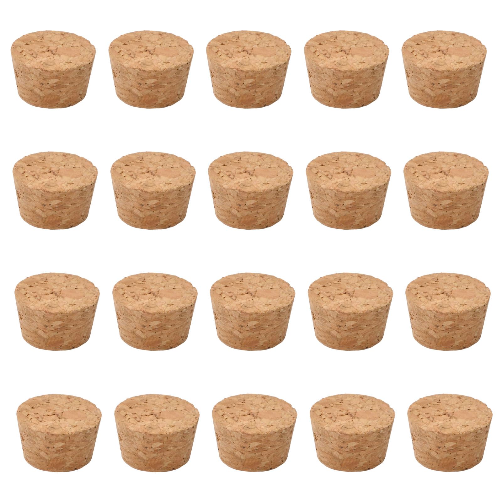 INCREWAY 20pcs Conical Wooden Wine Bottle Stopper, Tapered Cork Stoppers, Natural Soft Wood Plugs for Wine Bottle Glass Bottle Jar