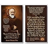 THE SAINTS COLLECTION St Padre Pio of Pietrelcina Laminated Prayer Cards pack of 20
