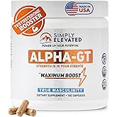 Simply Elevated Alpha-GT - 14-in-1 Male Enhancing Supplement, Testosterone Booster for Men with Ashwagandha, Tongkat Ali, Tribulus & Fenugreek, Supports Masculine Energy, Drive & Confidence, 2500 mg