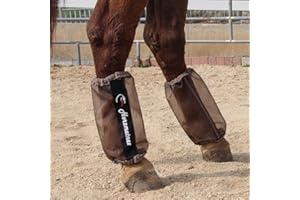 Tear-Resistant Fine Mesh Horse Fly Boots Breathable Fly Boots Lightweight Summer Leg Protection to Prevent Mosquito & Fly Bit