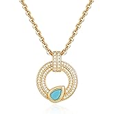 BENEIGE Gold Necklace Gold Plated with Cubic Zirconia Charm Necklaces