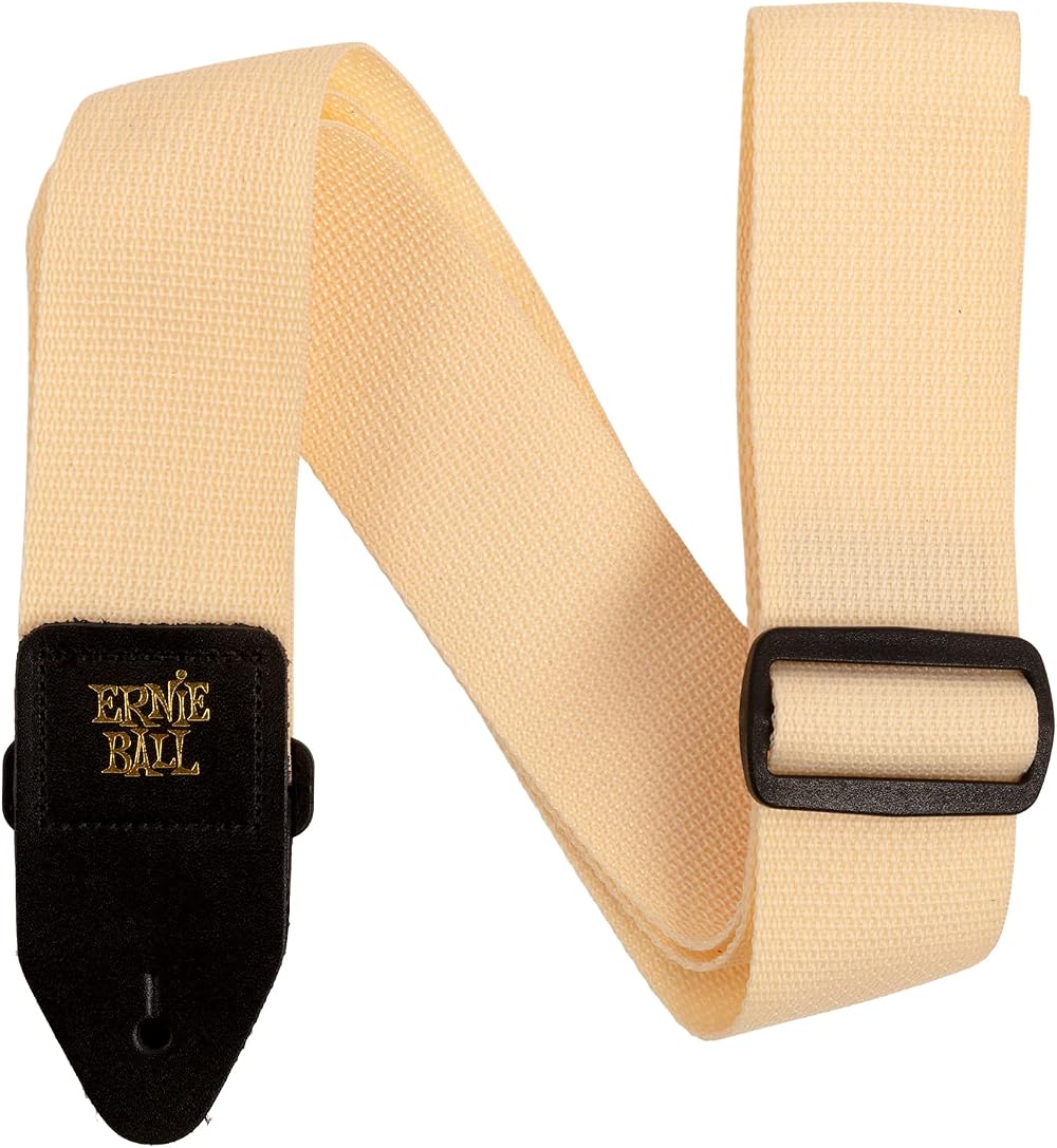 Ernie Ball Guitar Strap Cream and Black Polypropylene 2 Inch Wide Adjustable 41