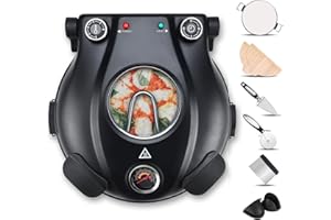 Davivy 12" Pizza Oven Indoor Electric Countertop, with Stone, Timer, Portable Small Pizza Maker Machine for Home, Heats up to