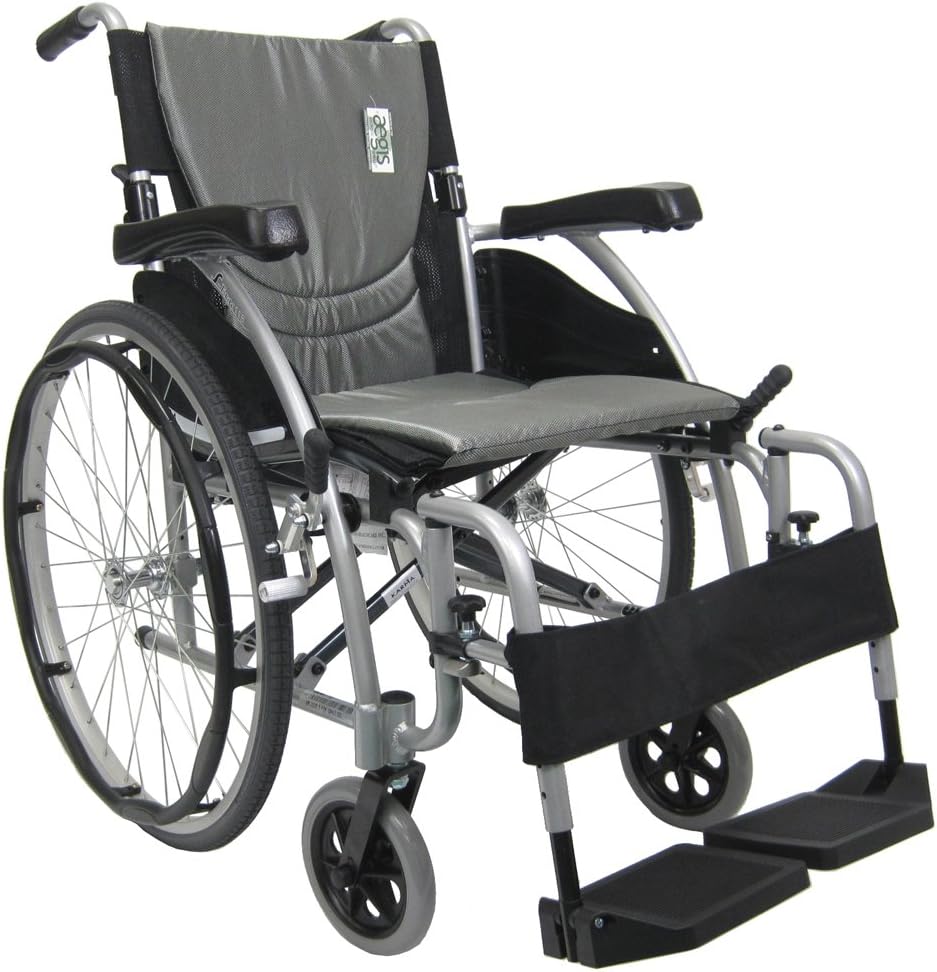 Karman Healthcare S-115 Ergonomic Ultra Lightweight Manual Wheelchair, Rose Red, 20" Seat Width: Health & Personal Care