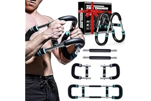 TXXZOZG Twister Arm Exerciser, Chest Workout Equipment, Portable Power Twister Bar, Adjustable Spring Workout Bar for Enhancing Upper Body Muscle, 30-120lbs