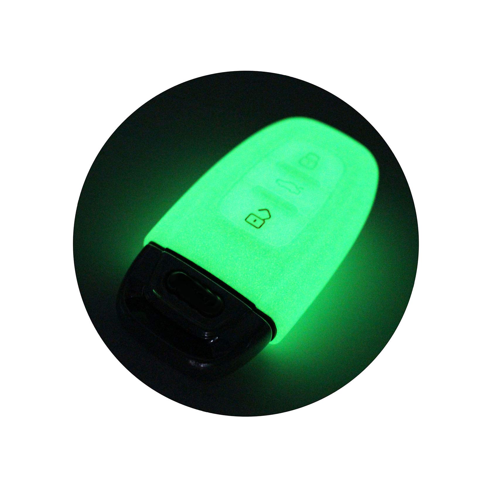 Finest-Folia Key Cover AC (Keyless Go Only) for 3 Buttons Car Key Silicone Cover