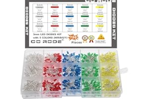 CO-RODE CO RODE 750pcs 3mm LED Light Emitting Diodes, Led Assortment Kit, DIY Decorate Lights (White Red Yellow Blue Green LEDs)