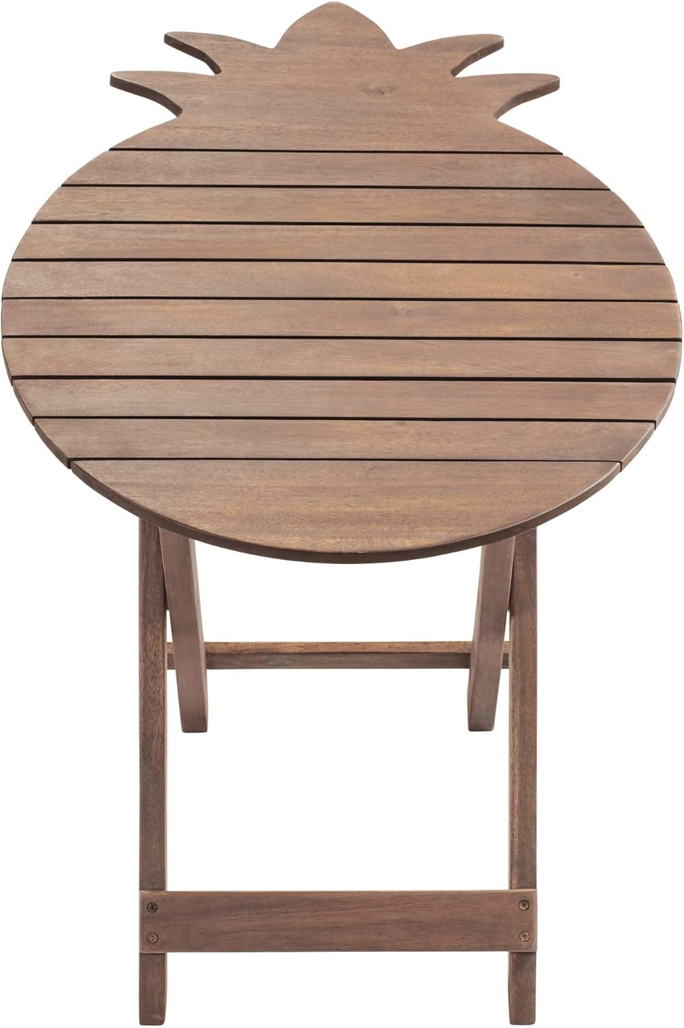 Teal Island Designs Monterey Pineapple Natural Wood Outdoor Folding Table: Clothing
