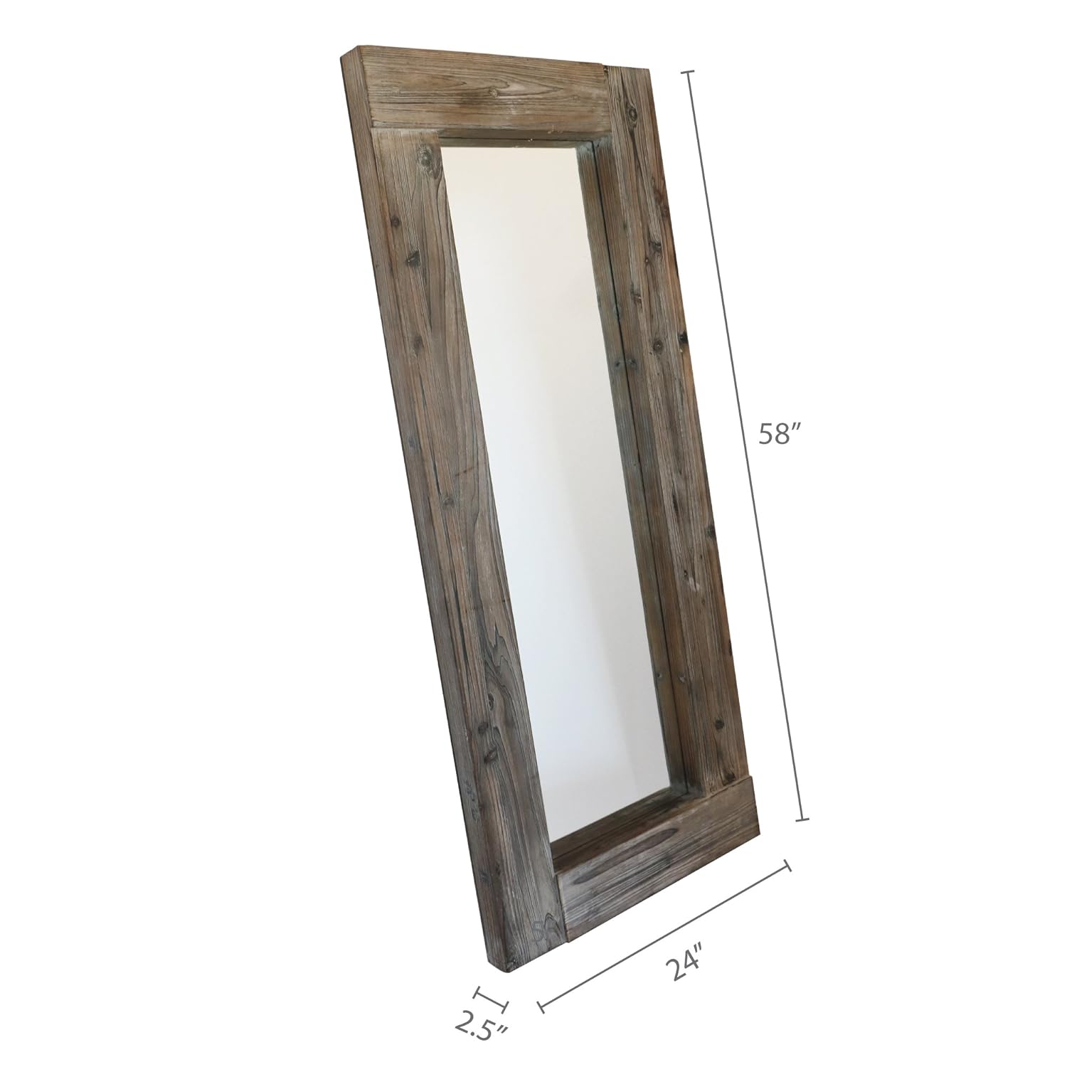 Barnyard Designs Long Decorative Wall Mirror Rustic Distressed