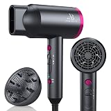 ANNE BETTY Ionic Hair Dryer with Diffuser, Powerful 1800W Blow Dryer for Women & Men, Fast-Drying Hair Dryer with Nozzle for Home, Salon, Travel