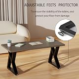 YheenLf Set of 2 Metal Table Legs 41.5 cm Z-Type Heavy Duty Black Industrial view 5