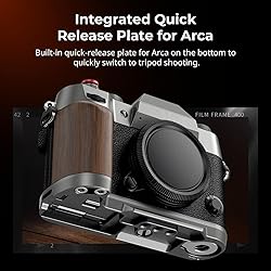 SMALLRIG X-T50 Handgrip, Wooden L-Shape Grip for